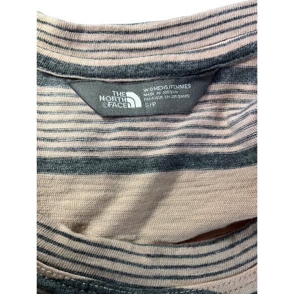 The North Face Distressed Flesh/Gray Striped Tank Top Women's Size Small - Picture 6 of 6